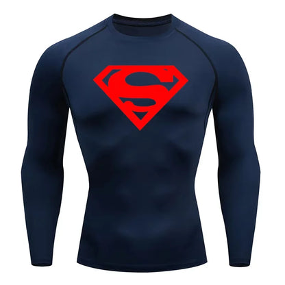 Superman Gym T'shirt Lange Ärmel